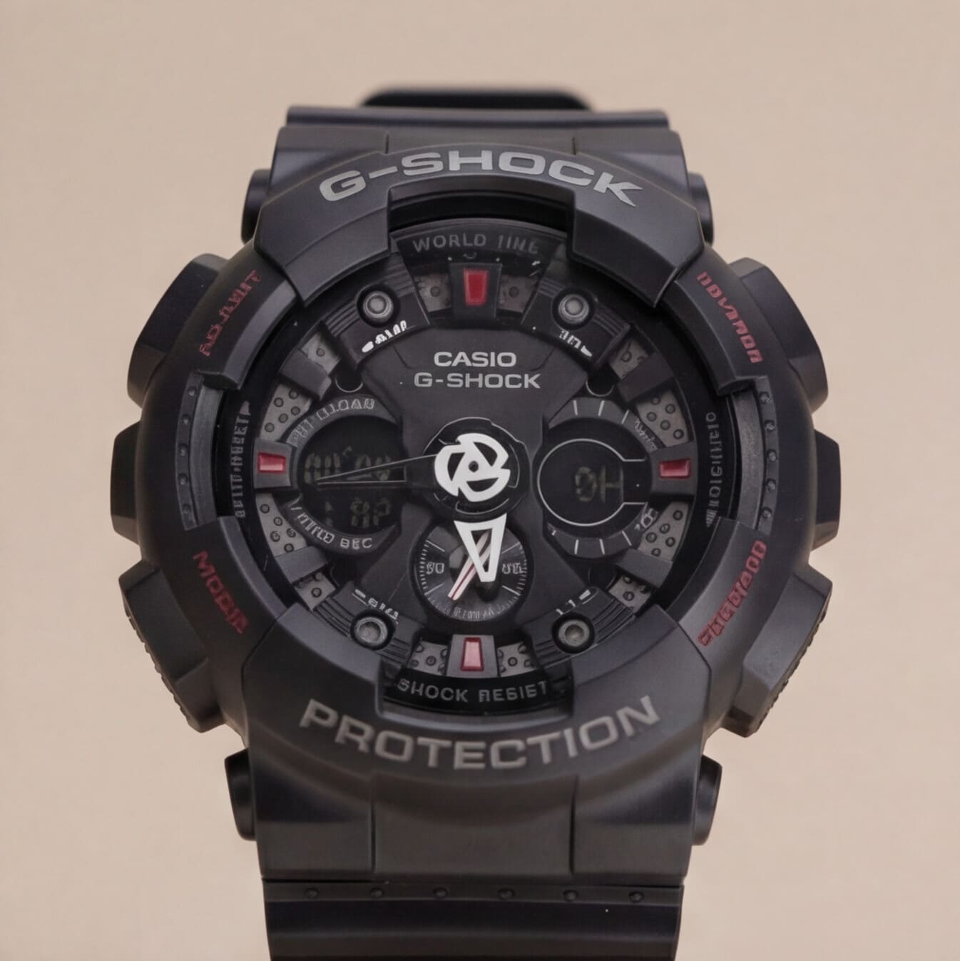 G-Shck Negro Tablero Negro - Rojo